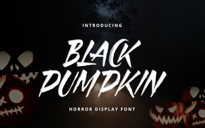 Zwarte pompoen - lettertype voor horrorweergave