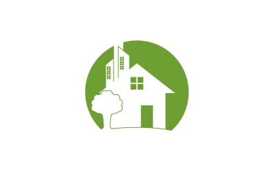 Building Home Nature Logo Vector Template 12