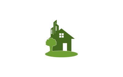 Building Home Nature Logo Vector Template 3