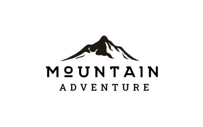 Mountain Peaks Minimalist Logo Design Template