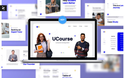 UCourse - Presentazione del keynote sull&amp;#39;istruzione giallo viola