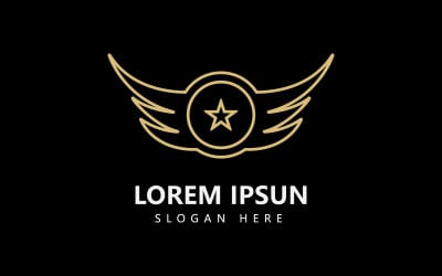 Wing logo template. Vector illustration. V11