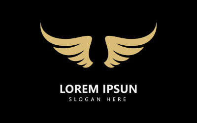 Wing logo template. Vector illustration. V1