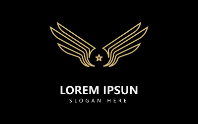Wing logo template. Vector illustration. V7