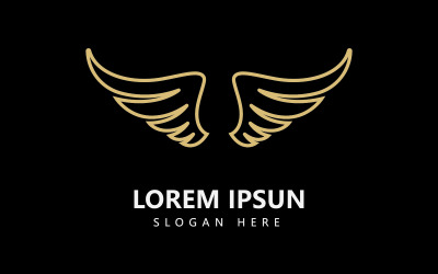 Wing logo template. Vector illustration. V8