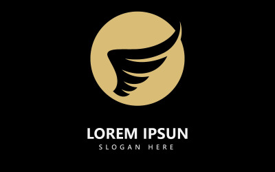 Wing logo template. Vector illustration. V9