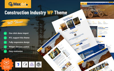 Maxdel - Tema de WordPress para la industria de la construcción
