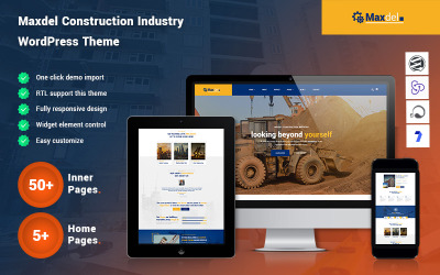 Maxdel - Tema WordPress da Indústria da Construção