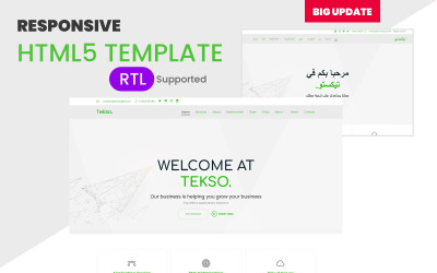Tekso - IT Solutions & Business Solutions Landing Page Mall