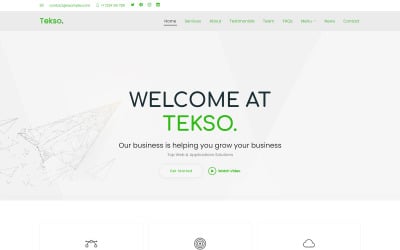 Tekso - It Solutions &amp;amp; Business Solutions Landing Page Template