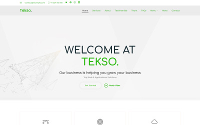 Tekso - Modello di pagina di destinazione per soluzioni IT e soluzioni aziendali