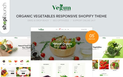 Vegun - 有机蔬菜响应式 Shopify 主题