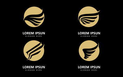 Wing logo template. Vector illustration. V24