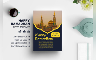 Diseño de volante feliz Ramadán
