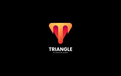 Lettre T Triangle Dégradé Logo
