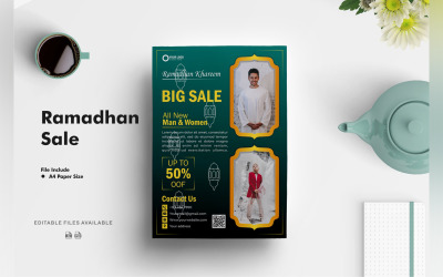 Флаер распродажи модной одежды в Рамадан