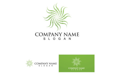 Vector de logotipo de círculo de línea de semitono