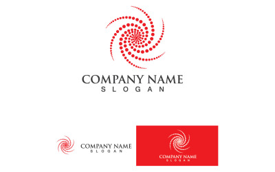 Halbtonlinie Vortex Circle Logo Vector 2