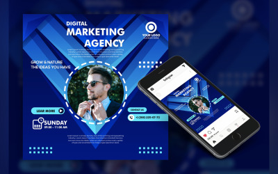 Dépliant de l&amp;#39;agence de marketing | Des médias sociaux