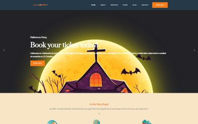 Адаптивний HTML-шаблон Хеллоуїнської вечірки