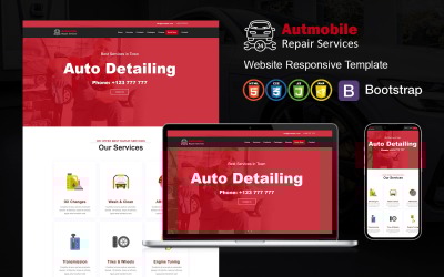 Auto - Auto Detaillering Bootstrap Landing Page Template