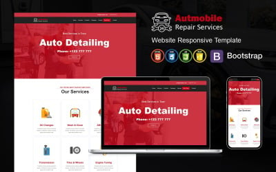 Automobile - Auto Detailing Bootstrap Landing Page Template