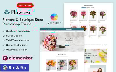 Flowrest - Motyw Kwiaty, Butik i Sklep z Upominkami PrestaShop