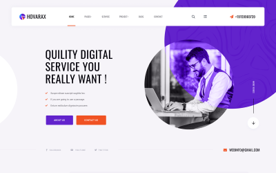 Hovarax – téma WordPress kreativní agentury