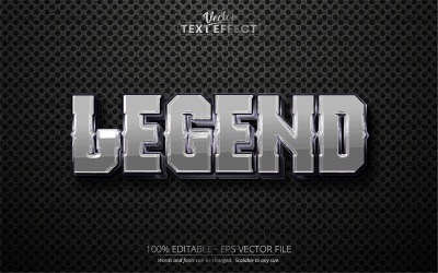 Legenda - Effetto di testo modificabile, stile di testo lucido metallico calligrafia, illustrazione grafica