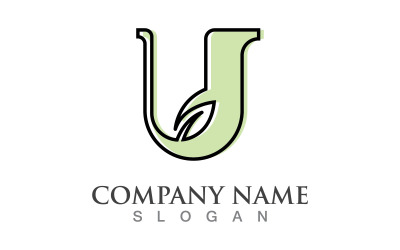 Letter U  logo template. Vector illustration. V3