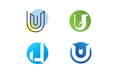 Letter U  logo template. Vector illustration. V5