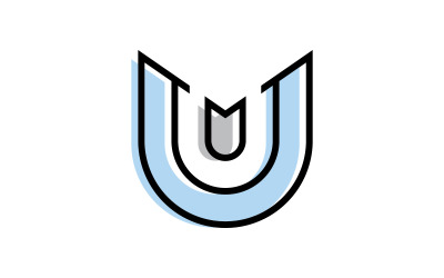 Letter U  logo template. Vector illustration. V9