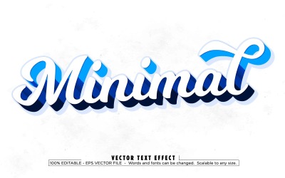 Minimal - redigerbar texteffekt, minimal och tecknad textstil, grafikillustration