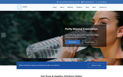 Modelos html Aqua Water Clean Landing
