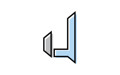 Szablon logo litery U. Ilustracja wektorowa. V10