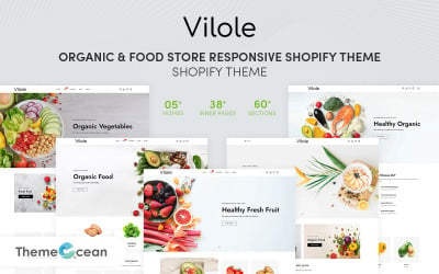 Violole - Organic &amp;amp; Food Store 响应式 Shopify 模板
