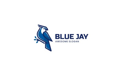 Blue Jay Basit Maskot Logo Tarzı