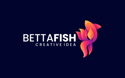 Design de Logotipo Gradiente Bettafish