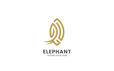 Elephant Line Art Logo-Stil Vol.2