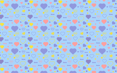 Beautiful love shape pattern vector