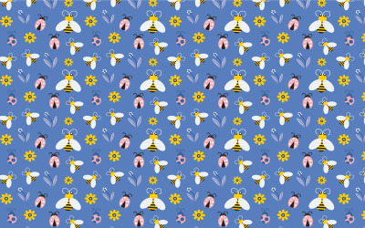 Blumenmuster Hintergrund Textur Vektor