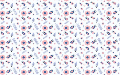 Decorazione senza cuciture del modello della coccinella