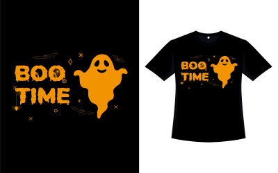 Disegno vettoriale di Halloween Boo Time t-shirt
