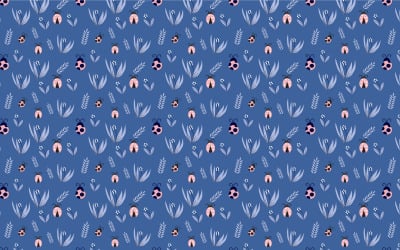 Endless ladybug and flower pattern