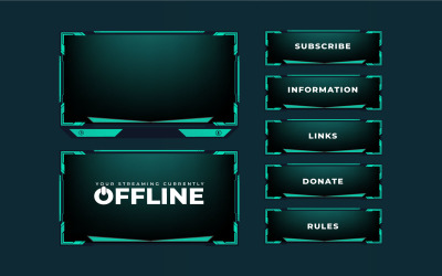 Green color live streaming overlay