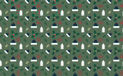 Minimal Xmas pattern vector template