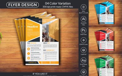 Modern Flyer Design Template For Company