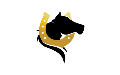 Szablon logo konia. Ilustracja wektorowa. V8