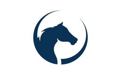 Szablon logo konia. Ilustracja wektorowa. V9
