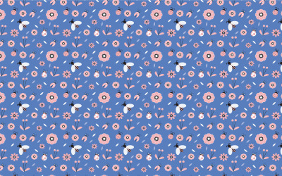 Végtelen virágmintás vector design